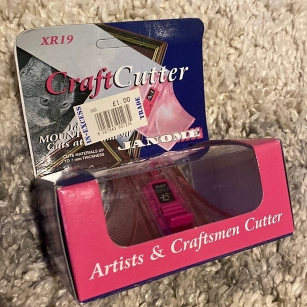 Vintage Janome XR19 craft cutter 45/90 NEW Mat Cutter 90°